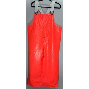 NASCO protective outerwear orange bib overalls size large